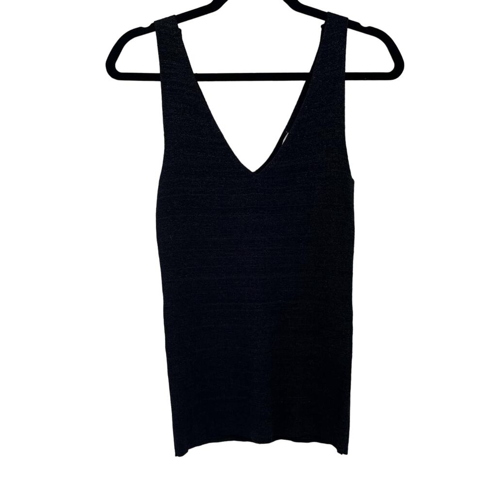 NWT Focus Lifestyle Black Metallic Tank Top Small